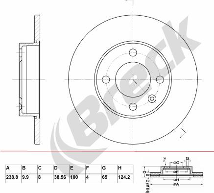 Breck BR 018 SA100 - Jarrulevy inparts.fi