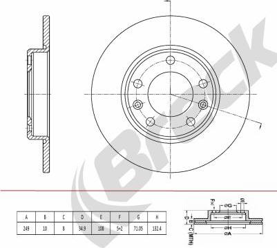 Breck BR 081 SA100 - Jarrulevy inparts.fi