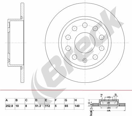 Breck BR 029 SA100 - Jarrulevy inparts.fi