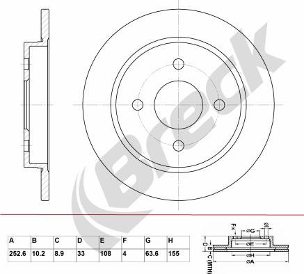 Breck BR 020 SA100 - Jarrulevy inparts.fi