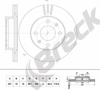 Breck BR 391 VA100 - Jarrulevy inparts.fi