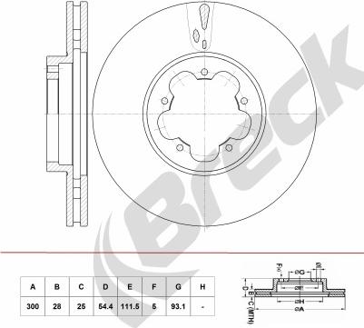 Breck BR 393 VA100 - Jarrulevy inparts.fi