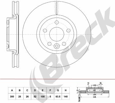 Breck BR 392 VA100 - Jarrulevy inparts.fi