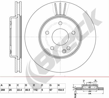 Breck BR 349 VA100 - Jarrulevy inparts.fi