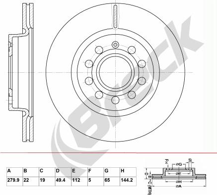 Breck BR 344 VA100 - Jarrulevy inparts.fi