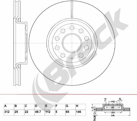 Breck BR 346 VA100 - Jarrulevy inparts.fi