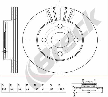 Breck BR 340 VA100 - Jarrulevy inparts.fi