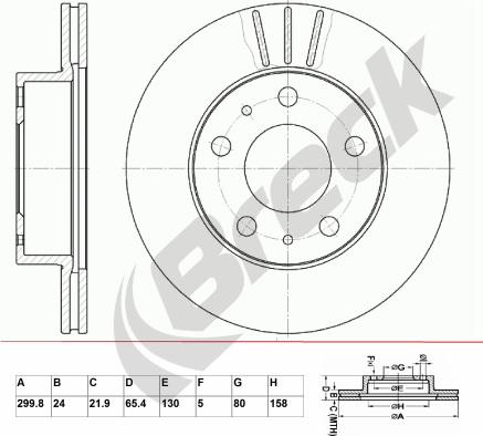 Breck BR 348 VA100 - Jarrulevy inparts.fi