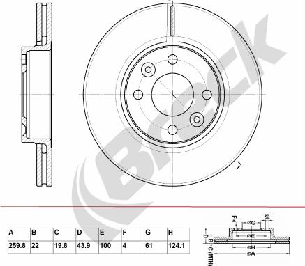 Breck BR 347 VA100 - Jarrulevy inparts.fi