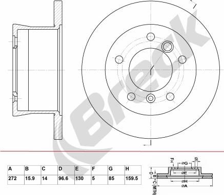 Breck BR 359 VA100 - Jarrulevy inparts.fi