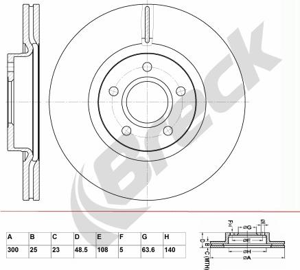 Breck BR 355 VA100 - Jarrulevy inparts.fi