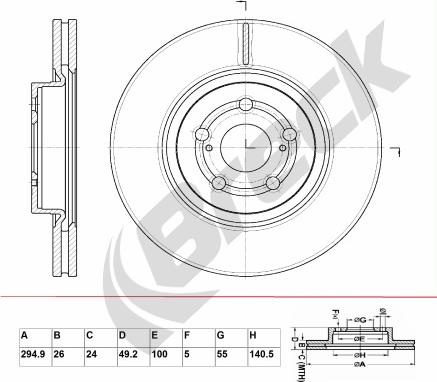 Breck BR 357 VA100 - Jarrulevy inparts.fi