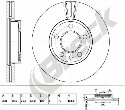 Breck BR 360 VA100 - Jarrulevy inparts.fi