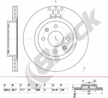 Breck BR 304 VA100 - Jarrulevy inparts.fi