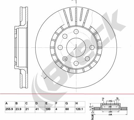 Breck BR 305 VA100 - Jarrulevy inparts.fi