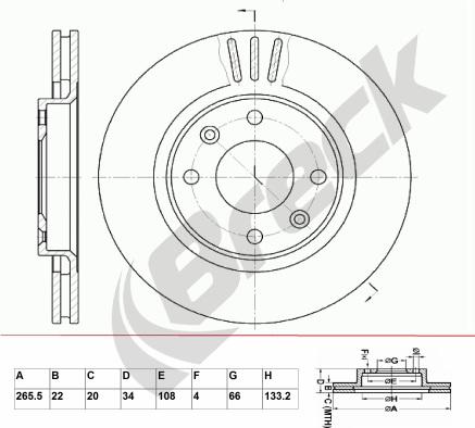 Breck BR 301 VA100 - Jarrulevy inparts.fi