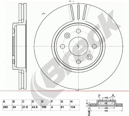 Breck BR 308 VA100 - Jarrulevy inparts.fi