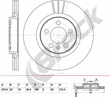 Breck BR 303 VA100 - Jarrulevy inparts.fi