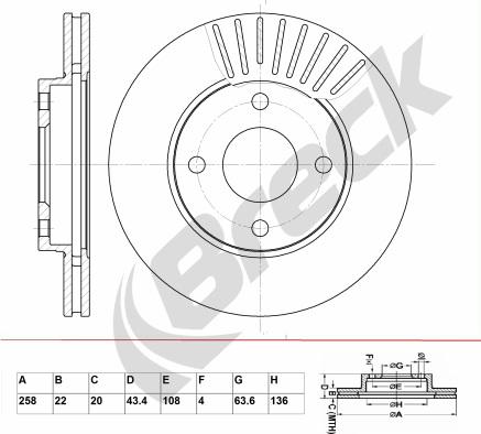 Breck BR 319 VA100 - Jarrulevy inparts.fi