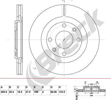 Breck BR 314 VA100 - Jarrulevy inparts.fi