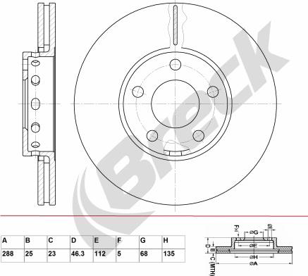 Breck BR 315 VA100 - Jarrulevy inparts.fi