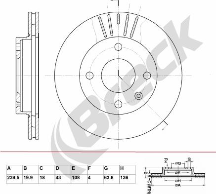 Breck BR 318 VA100 - Jarrulevy inparts.fi