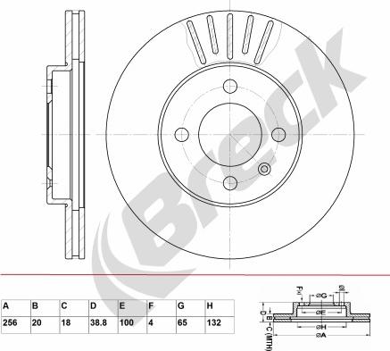 Breck BR 313 VA100 - Jarrulevy inparts.fi