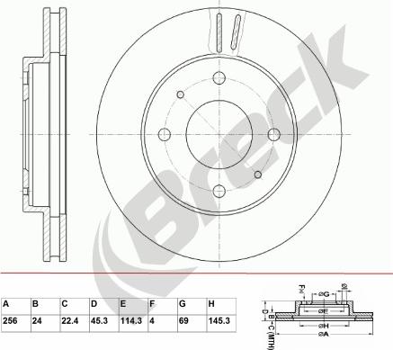 Breck BR 380 VA100 - Jarrulevy inparts.fi