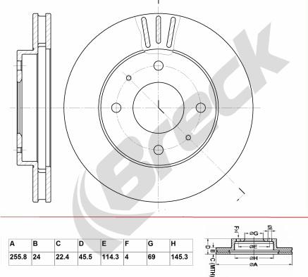 Breck BR 381 VA100 - Jarrulevy inparts.fi