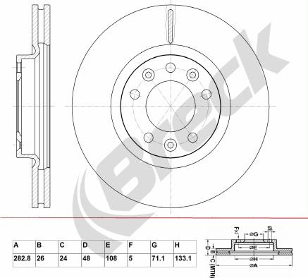 Breck BR 382 VA100 - Jarrulevy inparts.fi