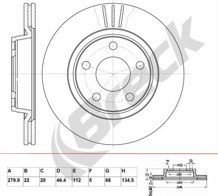 Breck BR 335 VA100 - Jarrulevy inparts.fi