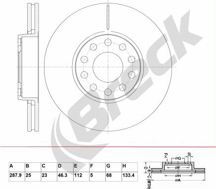 Breck BR 336 VA100 - Jarrulevy inparts.fi