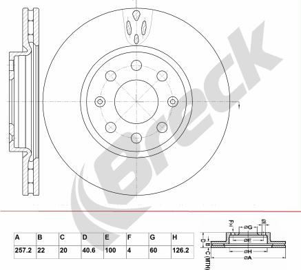 Breck BR 330 VA100 - Jarrulevy inparts.fi