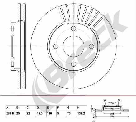 Breck BR 338 VA100 - Jarrulevy inparts.fi