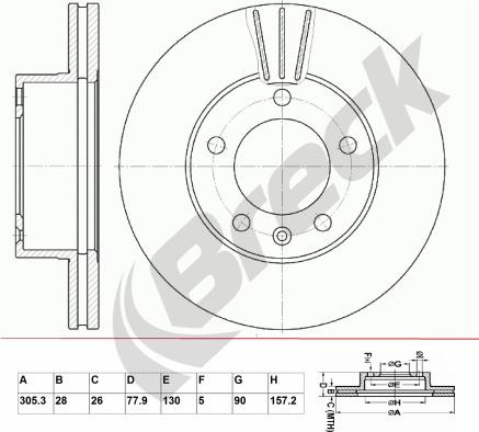 Breck BR 337 VA100 - Jarrulevy inparts.fi