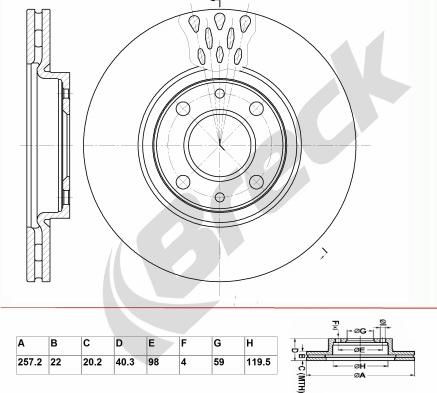 Breck BR 326 VA100 - Jarrulevy inparts.fi