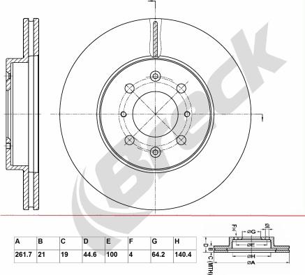 Breck BR 320 VA100 - Jarrulevy inparts.fi