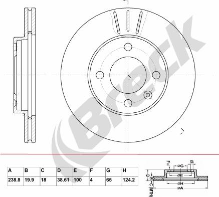 Breck BR 321 VA100 - Jarrulevy inparts.fi