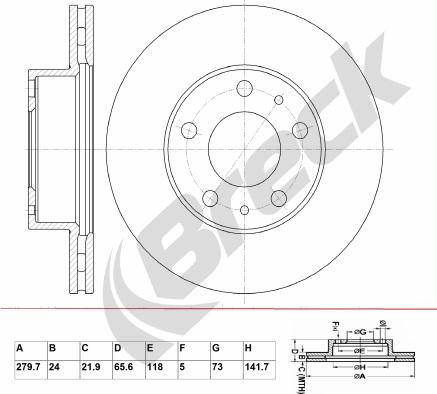 Breck BR 323 VA100 - Jarrulevy inparts.fi