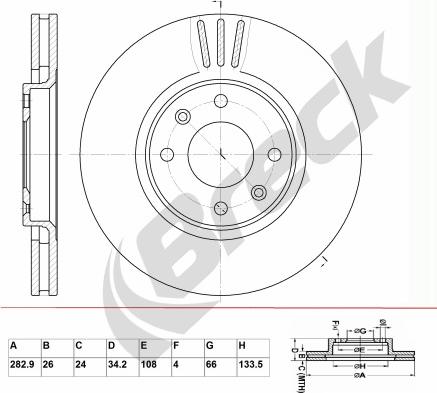 Breck BR 322 VA100 - Jarrulevy inparts.fi