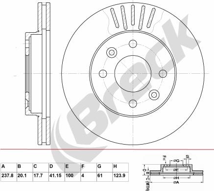 Breck BR 327 VA100 - Jarrulevy inparts.fi