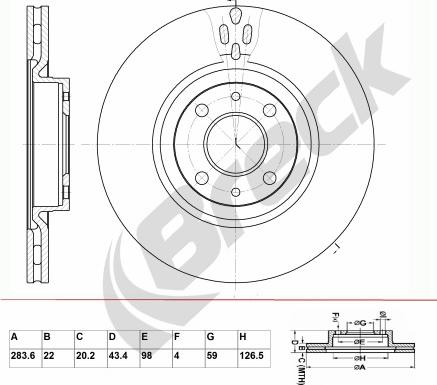 Breck BR 376 VA100 - Jarrulevy inparts.fi