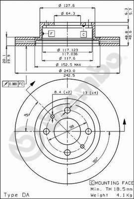 Brembo 09.4289.20 - Jarrulevy inparts.fi