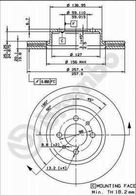 Brembo 09.4768.10 - Jarrulevy inparts.fi