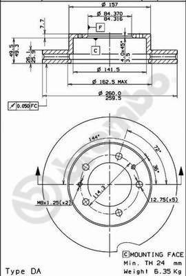 Brembo 09.5932.10 - Jarrulevy inparts.fi