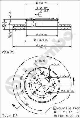 Brembo 09.5011.10 - Jarrulevy inparts.fi