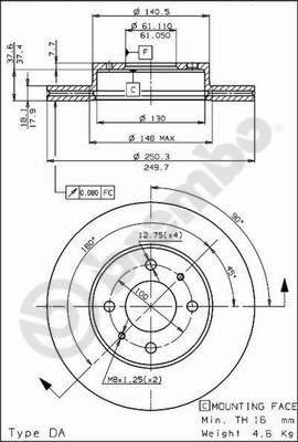 Brembo 09.5746.10 - Jarrulevy inparts.fi