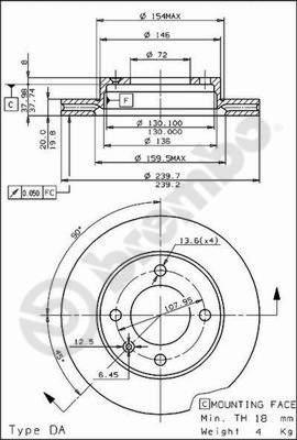 Brembo 09.2942.10 - Jarrulevy inparts.fi