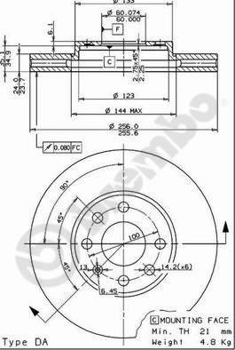 Brembo 09.7628.11 - Jarrulevy inparts.fi