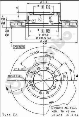 Brembo 09.7870.10 - Jarrulevy inparts.fi